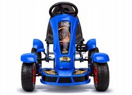 Super-Toys sportinis pedalinis gokartas F618 su pripučiamais ratais, apkrova 50kg Blue | 5905991089940 | 5905991089940