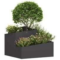 Garden Planter Black 60 x 60 x 50 cm Cold Rolled Steel