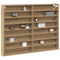 Artisan Oak Display Cabinet with Shelf 100 x 8.5 x 75 cm Engineered Wood