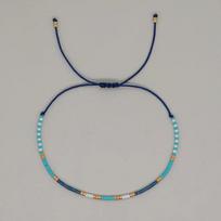 2026 New Boho Colorful Acrylic Bead Thin Chains Couple Bracelet for Women Luxury Handmade Small Ball Bangle Jewelry Accessories