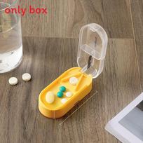 Small Plastic Medicine Box With Secure Cover For Car And Office Storage geltona