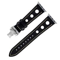 Suitable for Apple Watch Leather Butterfly Buckle Strap 42/44/45mm