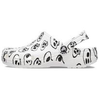 (WMNS) Crocs Classic Skull Print Clogs 'White Black' Women's 208993-103 EU 41-42