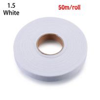 50m/roll New Iron on Clothes Apparel Double-sided Adhesive fabric Hem tape Sewing roll 1.5cm-50m balta