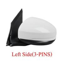 ZUK kairysis dešinysis išorinis galinio vaizdo šoninis veidrodėlis, skirtas HONDA CITY GM6 2015 2016 2017 2018 3 PINS be LED / 5 PINS su LED lempute Left Side(3-PINS)
