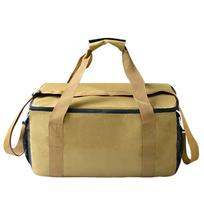 Camping Thermal Cooler Bag wIth Shoulder Strap Waterproof Oxford Cloth Insulated Bag Lunch Box Picnics Tableware Basket beige