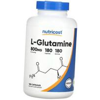 Glutamine in capsules, L-Glutamine 800, Nutricost (32647001) 180caps