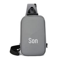 Men's Water-Repellent Anti-Theft Crossbody Bag šviesiai pilka spalva