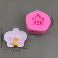 3D gėlės, drugelio, orchidėjos silikoninė žvakių forma, formelės žvakių dekoravimui, gipso lašų klijų dekoravimo forma rožinė
