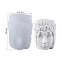 Nauja Girliandos Deivės Avataro Žvakė Silikoninė Forma DIY 3D Grožio Kūno Gipsinis Ornamentas Forma Žvakių Gamybos Rinkinys Namų Dekorui Dovanos šviesiai pilka spalva