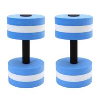2 PCS EVA Water Floating Dumbbell Yoga Exercise Water Foam Dumbbell Fitness Tool for Men Women Kids Blue