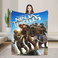 TMNT žaidimų pledas Kokybiškas šiltas patalynė Mėtomas pledas Žiemos kelionės lėktuvu Sofa Kėdė Juokingas lovatiesė 30x40in
