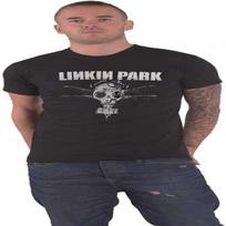 Linkin Park T Shirt Gas Mask Band Logo New Official Unisex Black S juoda