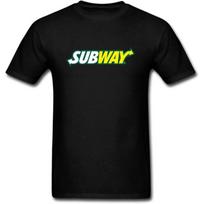 ZHENGXING Men's Subway Logo Catering T-Shirt S ColorName Short Sleeve S juoda