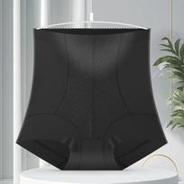 Ladies Summer Slim Sexy Lace High Waist Tuck Light Plastic Base Safety Panties M juoda