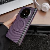 For Honor Magic V3 Case  Carbon Fiber Pattern PU Leather Folding Wireless Charging Cover For Honor Magic V 3 HONOR Magic V3