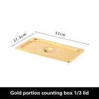 Stainless steel golden gold GN PAN basin seasoning tray basin with cover Food Buffet Basin Plates Square Pots Tray Dishes plate