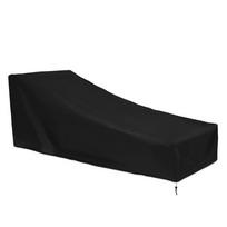 Oxford cloth Chaise Lounge Chair Cover Dust-Proof Black Waterproof Chaise Lounge Cover Folding Outdoor Chaise Lounge Cover juoda