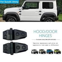 Stiliaus aksesuarai Suzuki Jimny JB64 JB74 2018- Automobilio variklio gaubto/durų vyrių dekoratyviniai dangteliai Apdailos lipdukas 2 vnt.