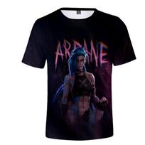 2024 New Summer Funny Arcane Jinx 3D Printed Men And Women Short-sleeved Casual T-shirt All-match Streetwear T Shirt Tops S