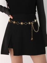 Cross-Border Metal Thorn Barbs Waist Chain: Punk Hip Hop Retro Exaggerated Women's Body Ring Chain auksas