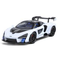 1/24 Mclaren Senna Super Sports Mini GT Alloy Diecast Model Vehicle Simulation Sound & Light Birthday Gifts Box for Boyfriend balta