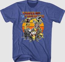 Retro Dinobots Transformers T-Shirt- Neon Blue Comfort Color Size S-4XL Unisex T-Shirt XXXL