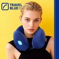 TRAVELBLUE Vibrating Memory Foam Travel Neck Pillow brown