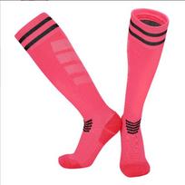 Men'S Football Socks Summer Boys Towel Bottom Stockings High Tube Socks Non-Slip Professional Sports Socks Sweat S code rožinė raudona spalva