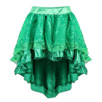 Ladies' Court Corset Set  Skirt With Back Zipper Half Body Mid Skirt L žalia