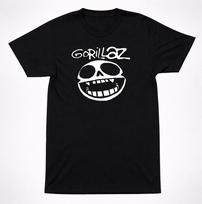 Gorillaz Skull Face Logo T Shirt Alternative Hip Hop Rock Band Tee Black M