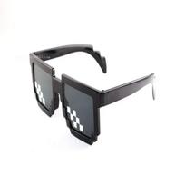 Mosaic Sunglasses Cool Party Vintage Shades Eyewear For Men Pixelated Sunglasses Funny Women Glasses black