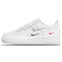 Nike Air Force 1 Low Multi-Swoosh White Particle Grey Photon Dust Bright Crimson GS DO6486-100 36.5