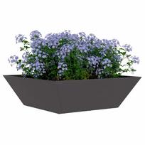 Garden Planter Black 50 x 50 x 15 cm Cold Rolled Steel