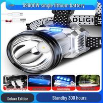 Lishi High-Power Rechargeable Outdoor Headlamp 59800W 300 Hours Single Lithium Battery