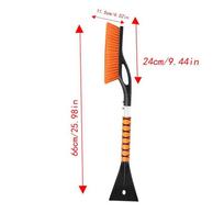 2-in-1 Car Snow Removal Kit Detachable I Scraper Brush and Shovel Combo for Winter Windshield Defrosting