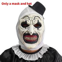 Terrifier Clown Latex Mask For Holiday Festivals And Costume Events White