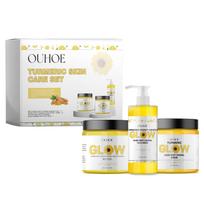 OUHOE Turmeric Skincare Set Refreshing, Cleansing, Hydrating, Oil Control, Reduces Fine Lines, Firming, Whitening Care Set