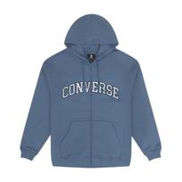 Converse Sweatshirts Men's Blue Hooded Moderate Cardigan 10027083-A05 L