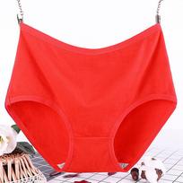 Cotton Knicker Plus Size Women's Underwear Waist Briefs Plus Size Mother's Underwear Shorts Female Panties 5XL white