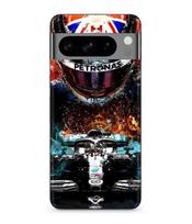 Case - MANIACASE - Google Pixel 8a Pro - Soft - Black - Lewis Hamilton Mercedes 44 juoda