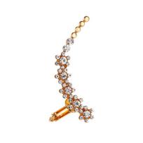 1pc Shiny Zircon Star Shape Ear Cuff for Women Without Piercing Earrings  Fashion Ear Clip Earrings Bride Wedding Jewelry brown