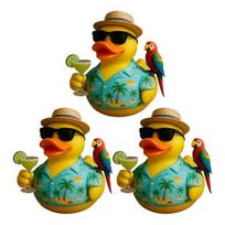 Tropical Jimmy Buffett Parrot Duck Ornament Island Vibes Decor Colorful 3pcs