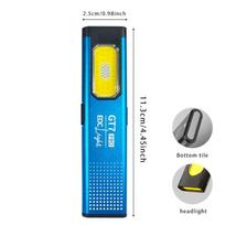 500 liumenų magnetinis darbo žibintas laisvoms rankoms, mini LED žibintuvėlis, įkraunamas žibintas su kepurės spaustuku automobilių remontui, avarinėms situacijoms, kempingui mėlyna