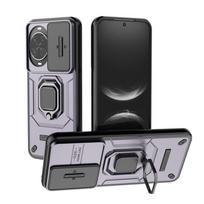 Magnetinis žiedo laikiklis Smūgiams atsparus šarvuotas telefono dėklas, skirtas Huawei Nova 14 Pro Nova14 Ultra 5G, su slankiu kameros apsauginiu dangteliu For Nova 14 violetinė