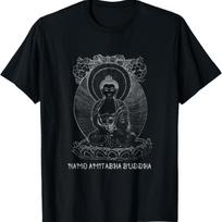 Namo Amitabha Buddha Namo Amituofo Pure Land Mantra T-Shirt S juoda