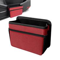 Automotive Garbage Cans Small Foldable Car Door Organizer Small Car Door Organizer Large Capacity Car Dustbin Garbage Organizer raudona