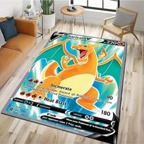2025 Naujas Mielas Pikachu Pokemon Animacinis Kortelės Kilimas Kilimas Svetainės Miegamojo Dekoras, Neslystanti Grindų Kilimėlis Sofai Durų Kilimėlis Dovana Vaikui 40x60cm (16x24in)