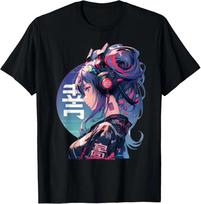 Manga Anime Aesthetic Cyberpunk Techwear Harajuku T-Shirt S