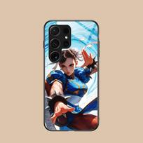Street Fighter Chunli Phone Case for Samsung Galaxy A56 55 54 53 52 51 36 35 34 23 16 15 5G Glass Colorful Cover Luxury Pretty Galaxy A16
